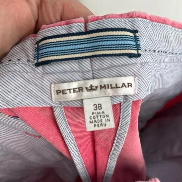 Peter Millar chino pants pink trousers golf event business casual sz 38 - Picture 6 of 10